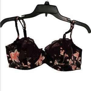 Nicole Miller Collection Lace & Satin Bra